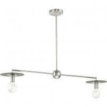 PROGRESS LIGHTING P400336-009 - Trimble Collection Two-Light Brushed Nickel Linear Chandelier