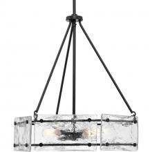 PROGRESS LIGHTING P400354-31M - Rivera Collection Four-Light Matte Black Luxe Industrial Chandelier