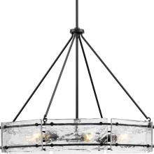 PROGRESS LIGHTING P400355-31M - Rivera Collection Six-Light Matte Black Luxe Industrial Chandelier