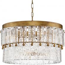 PROGRESS LIGHTING P400367-204 - Chevall Collection Six-Light Gold Ombre Modern Organic Chandelier