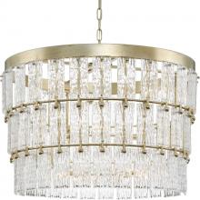 PROGRESS LIGHTING P400368-176 - Chevall Collection Nine-Light Gilded Silver Modern Organic Chandelier