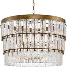 PROGRESS LIGHTING P400368-204 - Chevall Collection Nine-Light Gold Ombre Modern Organic Chandelier