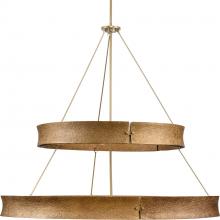 PROGRESS LIGHTING P400377-205 - Lusail Collection Thirteen-Light Soft Gold Luxe Industrial Chandelier