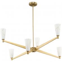 PROGRESS LIGHTING P400395-109 - Tosca Collection Six-Light Brushed Bronze Modern Luxe Chandelier