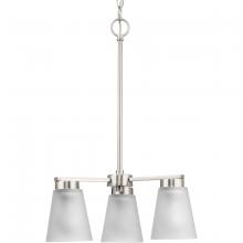 PROGRESS LIGHTING P400400-009 - Tanner Collection Three-Light Brushed Nickel Transitional Chandelier