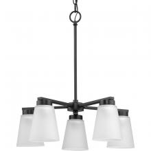 PROGRESS LIGHTING P400401-31M - Tanner Collection Five-Light Matte Black Transitional Chandelier