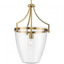 PROGRESS LIGHTING P500361-109 - Parkhurst Collection One-Light New Traditional Brushed Bronze Clear Glass Pendant Light