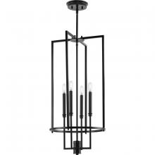 PROGRESS LIGHTING P500363-31M - Elara Collection Four-Light New Traditional Matte Black Chandelier Foyer Light