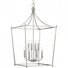 PROGRESS LIGHTING P500371-009 - Parkhurst Collection Eight-Light New Traditional Brushed Nickel Chandelier Foyer Light