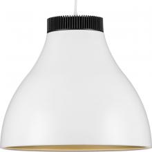 PROGRESS LIGHTING P500373-028-30 - Radian LED Collection Modern Satin White Metal Pendant