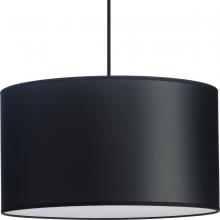 PROGRESS LIGHTING P500387-193 - Markor Collection Three-Light Black Parchment Shade Transitional Pendant