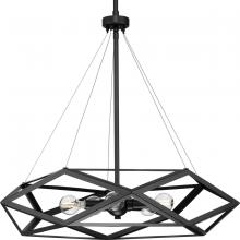 PROGRESS LIGHTING P500422-31M - Saucedo Collection Five-Light Matte Black Modern Pendant