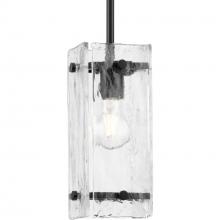 PROGRESS LIGHTING P500434-31M - Rivera Collection One-Light Matte Black Luxe Industrial Pendant