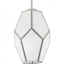 PROGRESS LIGHTING P500435-009 - Latham Collection One-Light Brushed Nickel Contemporary Pendant