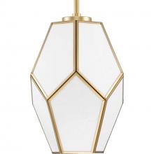 PROGRESS LIGHTING P500435-078 - Latham Collection One-Light Vintage Brass Contemporary Pendant