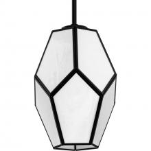 PROGRESS LIGHTING P500435-31M - Latham Collection One-Light Matte Black Contemporary Pendant