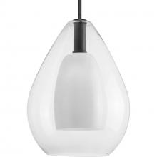 PROGRESS LIGHTING P500439-31M - Carillon Collection One-Light Matte Black Large Contemporary Pendant