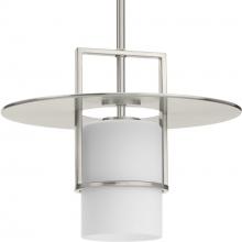 PROGRESS LIGHTING P500446-009 - Mystic Collection One-Light Brushed Nickel Contemporary Pendant