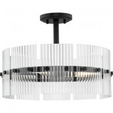 PROGRESS LIGHTING P500456-31M - Seville Collection Four-Light Matte Black Contemporary Pendant