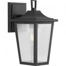 PROGRESS LIGHTING P560307-031 - Padgett Collection One-Light Transitional Textured Black Clear Seeded Glass Outdoor Wall Lantern