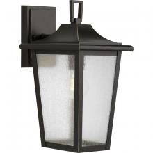 PROGRESS LIGHTING P560308-020 - Padgett Collection One-Light Transitional Antique Bronze Clear Seeded Glass Outdoor Wall Lantern