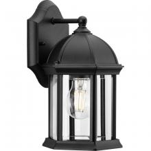 PROGRESS LIGHTING P560321-031 - Dillard Collection One-Light Traditional Textured Black Clear Glass Outdoor Wall Lantern