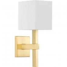 PROGRESS LIGHTING P710016-012 - Metro Collection One-Light New Traditional Satin Brass Summer Linen Wall Light