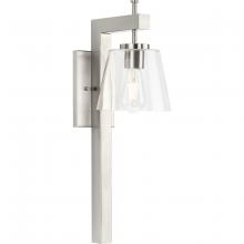 PROGRESS LIGHTING P710108-009 - Saffert Collection One-Light New Traditional Brushed Nickel Clear Glass Wall Light