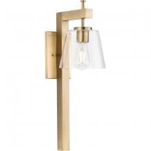 PROGRESS LIGHTING P710108-163 - Saffert Collection One-Light New Traditional Vintage Brass Clear Glass Wall Light