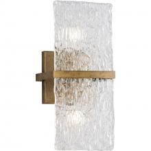 PROGRESS LIGHTING P710125-204 - Chevall Collection Two-Light Gold Ombre Modern Organic Wall Sconce