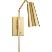 PROGRESS LIGHTING P710131-191 - Cornett Collection One-Light Brushed Gold Contemporary Wall Sconce
