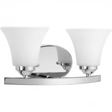 PROGRESS LIGHTING P2009-15 - Adorn Collection Two-Light Polished Chrome Etched Glass Traditional Bath Vanity Light