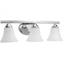 PROGRESS LIGHTING P2010-15 - Adorn Collection Three-Light Polished Chrome Etched Glass Traditional Bath Vanity Light