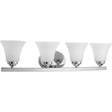 PROGRESS LIGHTING P2011-15 - Adorn Collection Four-Light Polished Chrome Etched Glass Traditional Bath Vanity Light