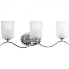 PROGRESS LIGHTING P2020-15 - Inspire Collection Three-Light Polished Chrome Etched Glass Traditional Bath Vanity Light