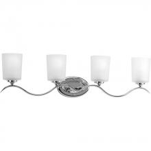 PROGRESS LIGHTING P2021-15 - Inspire Collection Four-Light Polished Chrome Etched Glass Traditional Bath Vanity Light