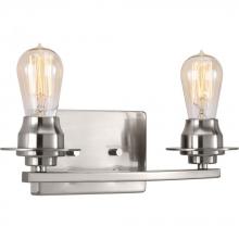 PROGRESS LIGHTING P300009-009 - Debut Collection Two-Light Brushed Nickel Farmhouse Bath Vanity Light