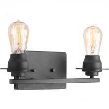 PROGRESS LIGHTING P300009-143 - Debut Collection Two-Light Graphite Farmhouse Bath Vanity Light