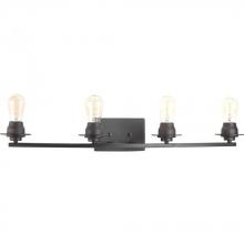 PROGRESS LIGHTING P300011-143 - Debut Collection Four-Light Graphite Farmhouse Bath Vanity Light