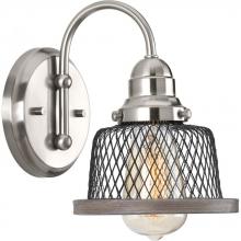 PROGRESS LIGHTING P300042-009 - Tilley Collection One-Light Brushed Nickel Coastal Bath Vanity Light