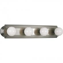 PROGRESS LIGHTING P3025-09 - Broadway Collection Four-Light Brushed Nickel Traditional Bath Vanity Light