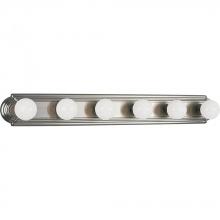 PROGRESS LIGHTING P3026-09 - Broadway Collection Six-Light Brushed Nickel Traditional Bath Vanity Light