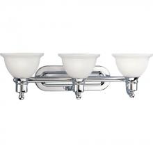 PROGRESS LIGHTING P3163-15 - Madison Collection Three-Light Polished Chrome Etched Glass Traditional Bath Vanity Light