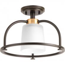 PROGRESS LIGHTING P350032-020 - West Village Collection 13-1/2" One-Light Semi-Flush Convertible