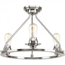 PROGRESS LIGHTING P350036-009 - Debut Collection Three-Light Semi-Flush Convertible