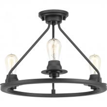 PROGRESS LIGHTING P350036-143 - Debut Collection Three-Light Semi-Flush Convertible