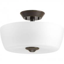 PROGRESS LIGHTING P350060-020 - Leap Collection Two-Light 14" Semi-Flush Mount