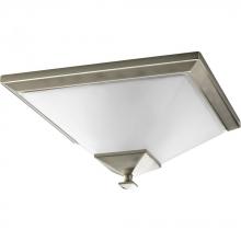 PROGRESS LIGHTING P3852-09 - Clifton Heights Collection Brushed Nickel Two-Light 15" Flush Mount