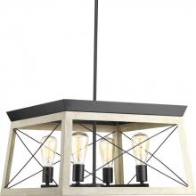 PROGRESS LIGHTING P400047-143 - Briarwood Collection Four-Light Graphite Coastal Chandelier Light