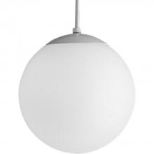 PROGRESS LIGHTING P4402-29 - Opal Globes Collection One-Light White Glass Modern Pendant Light